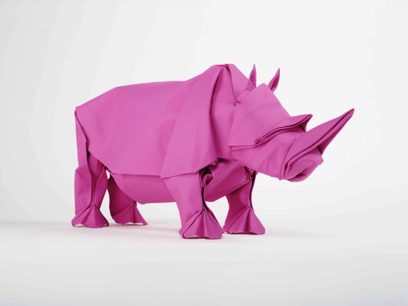 Оригами носорог