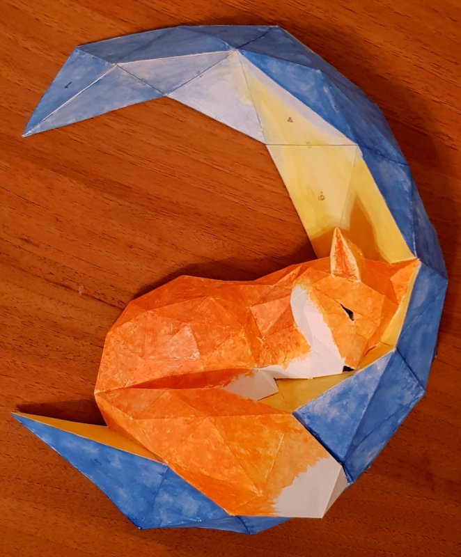 Оригами лиса объемная