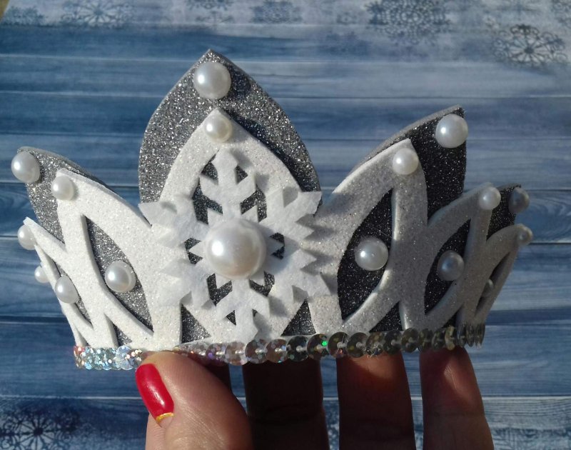 Корона снежной королевы из фоамирана
