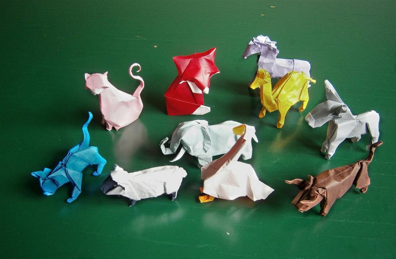 Оригами разных животных