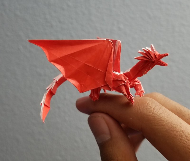 Оригами дракон сатоши Камия