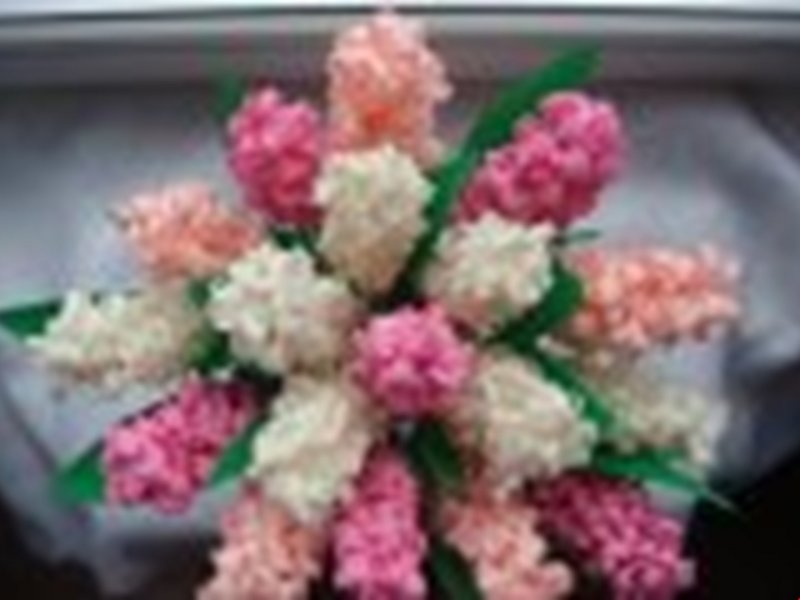 Цветы гиацинты из гофрированной бумаги своими руками
