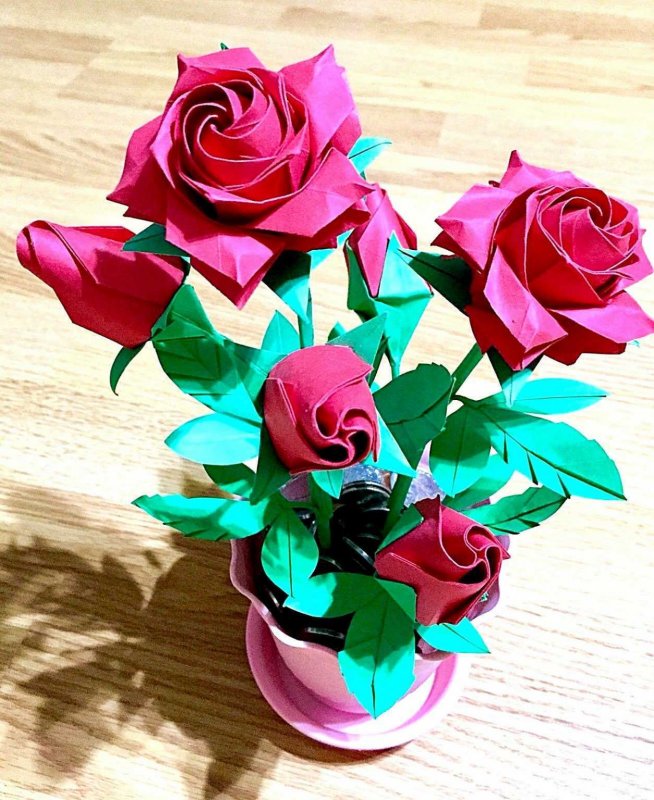Оригами цветы роза