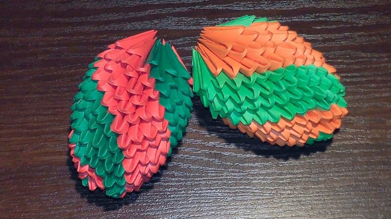 Модульное оригами яйцо