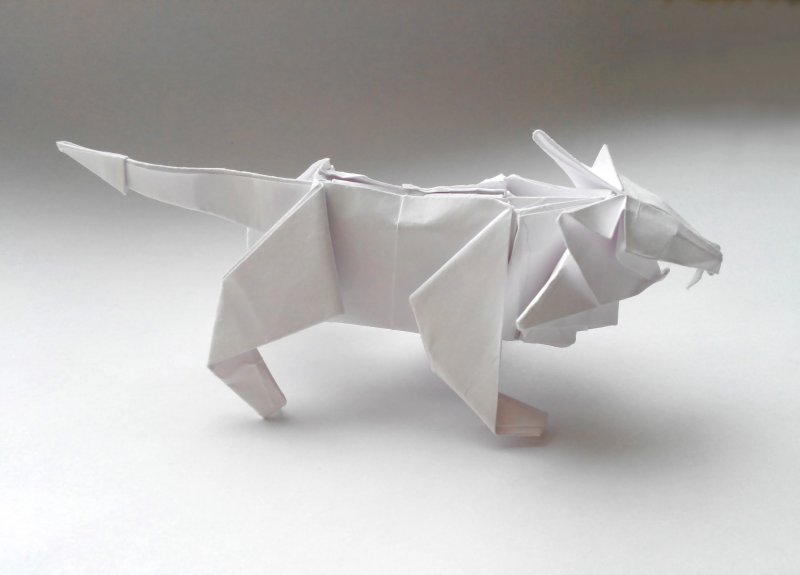 Оригами Лев из бумаги