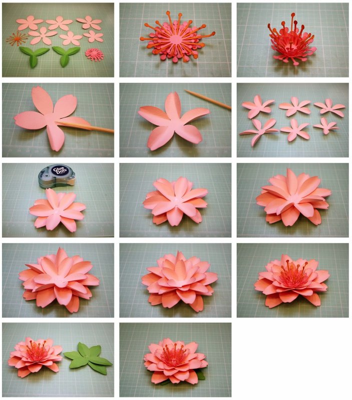 Цветы из бумажных полосочек