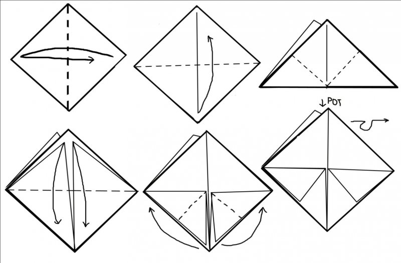 Елка из бумаги из треугольников