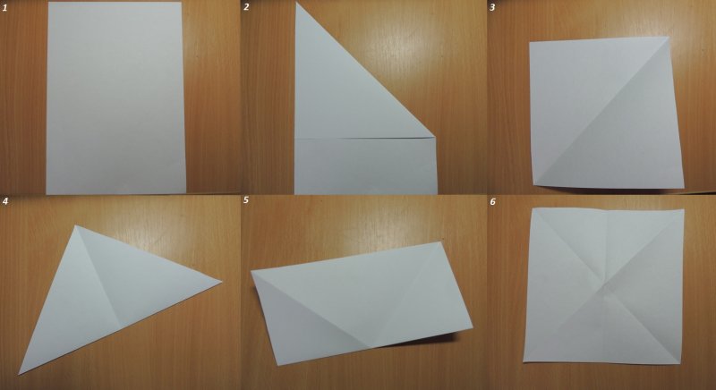 Схема сборки бумажного журавлика
