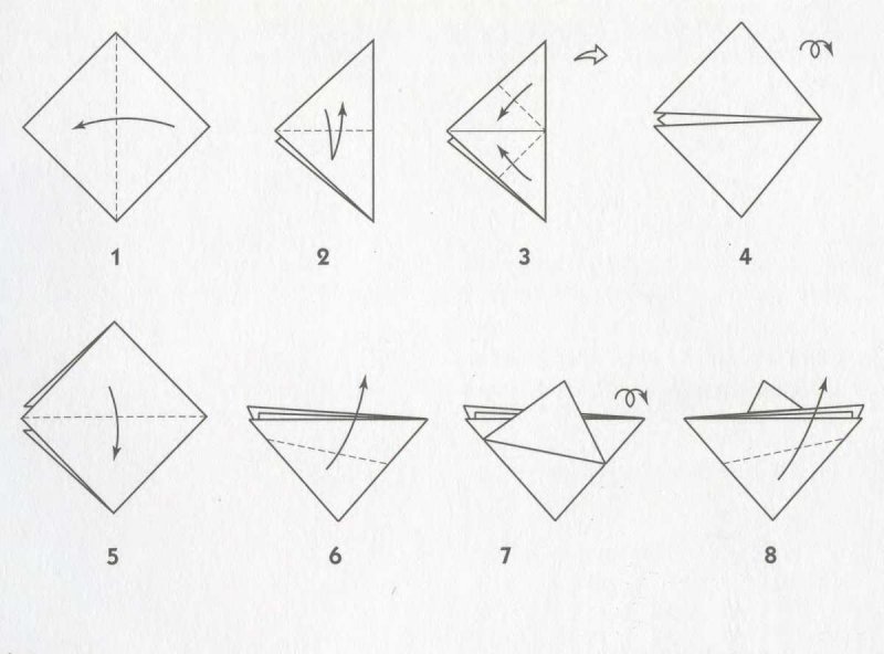 Оригами из бумаги схема для начинающих пошаговая инструкция