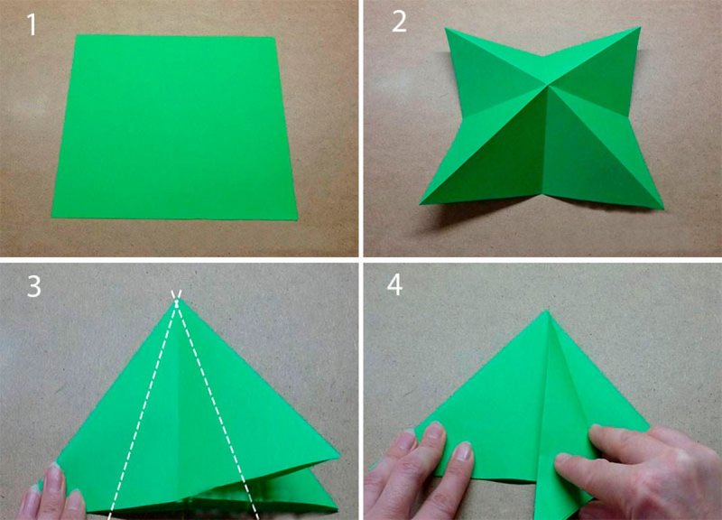 Уголок из бумаги оригами