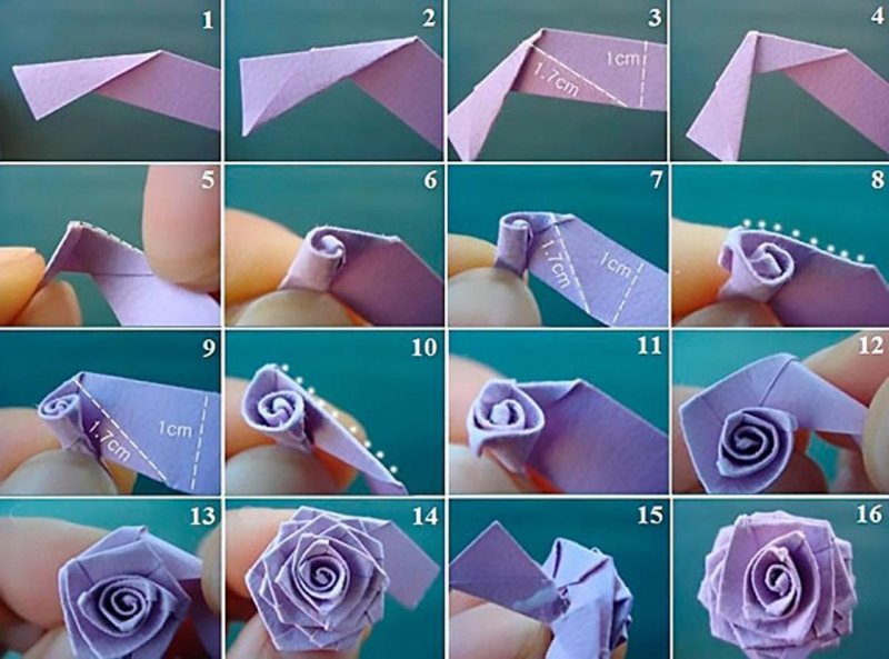 Спиральные цветы из бумаги