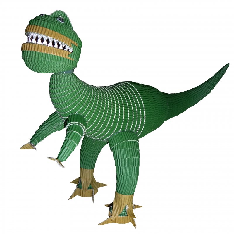 3д динозавр пейперкрафт