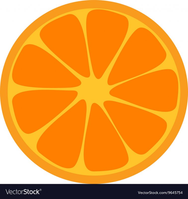 Апельсин в разрезе долька