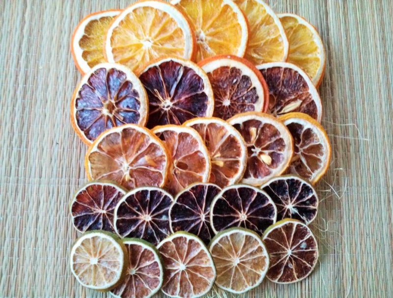 Высушить апельсин для декора