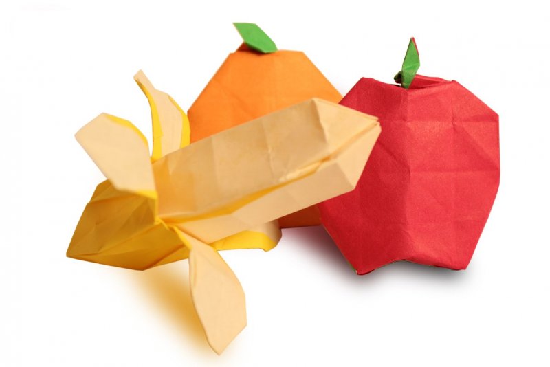 Оригами фрукты