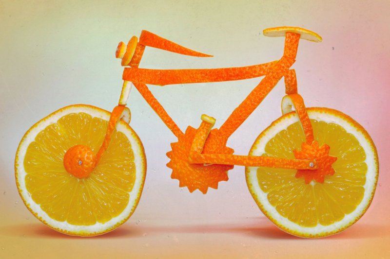 Велосипед из овощей