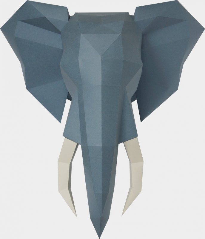 Полигональная фигура слон