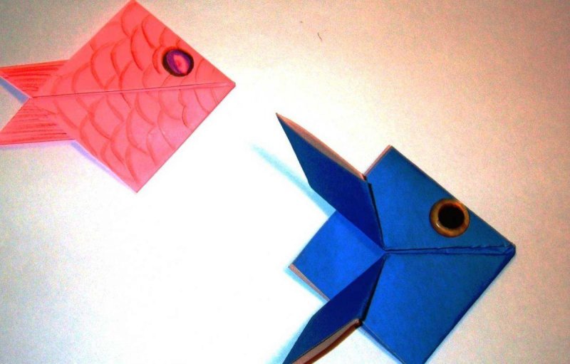 Оригами рыбка в детском саду