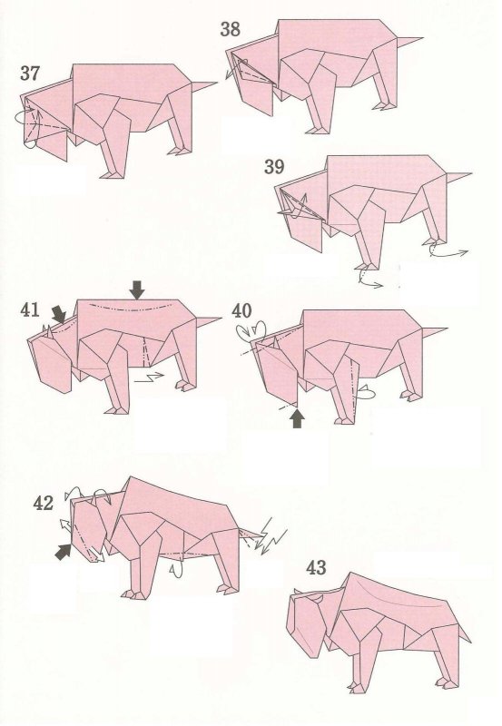 Оригами корова