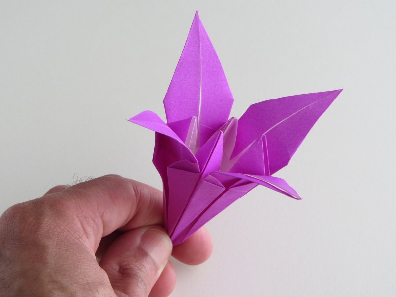 Оригами колокольчик цветок