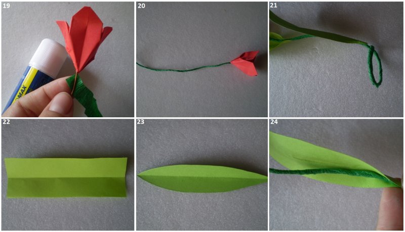 Оригами из цветной бумаги