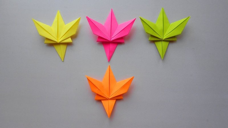 Оригами листик