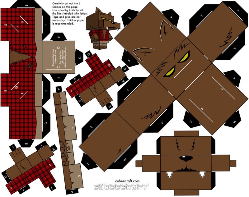 Cubeecraft фигурки из бумаги