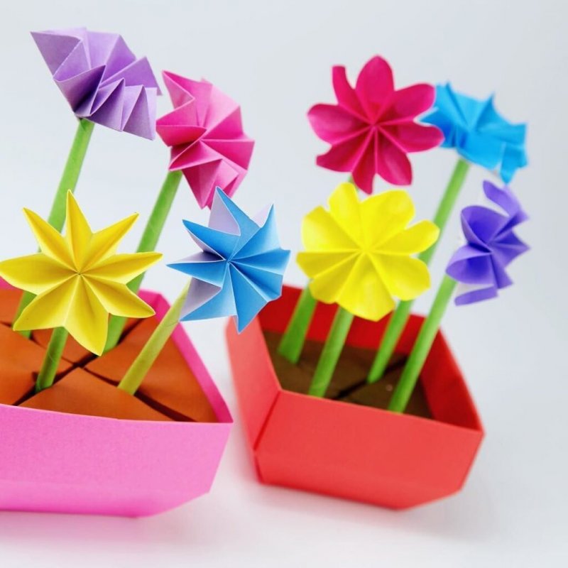 Оригами цветок пошагово для начинающих