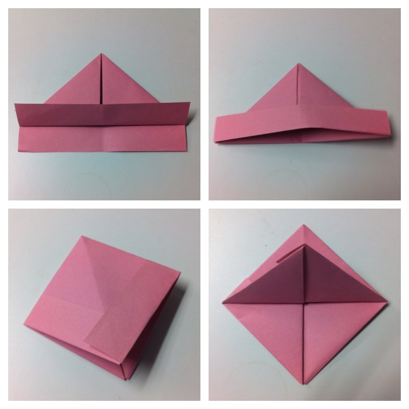 Оригами кораблик из квадрата