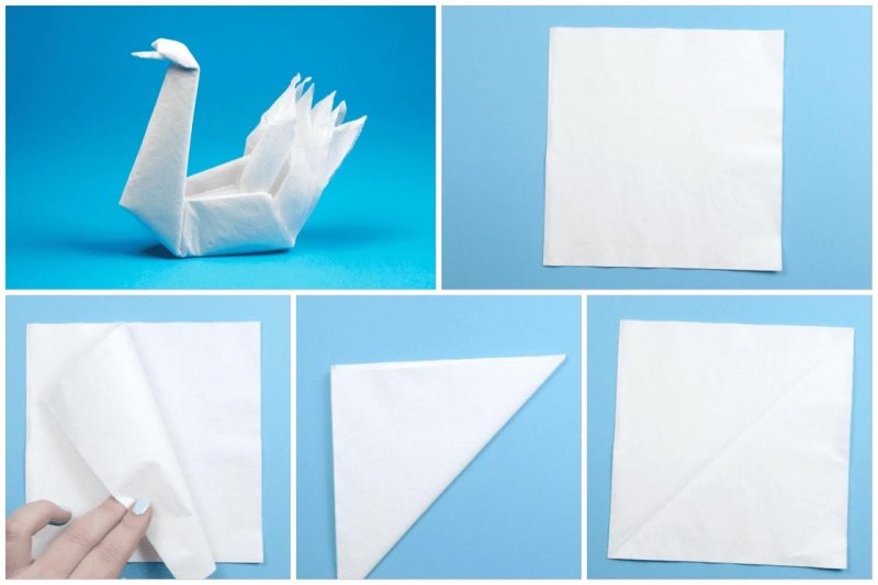 Лебедь из листа бумаги