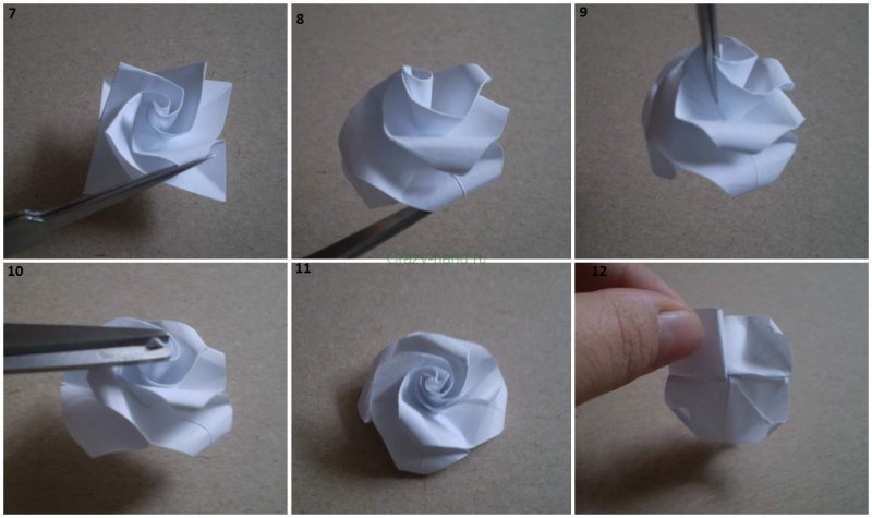 Как сделать розочку из бумаги