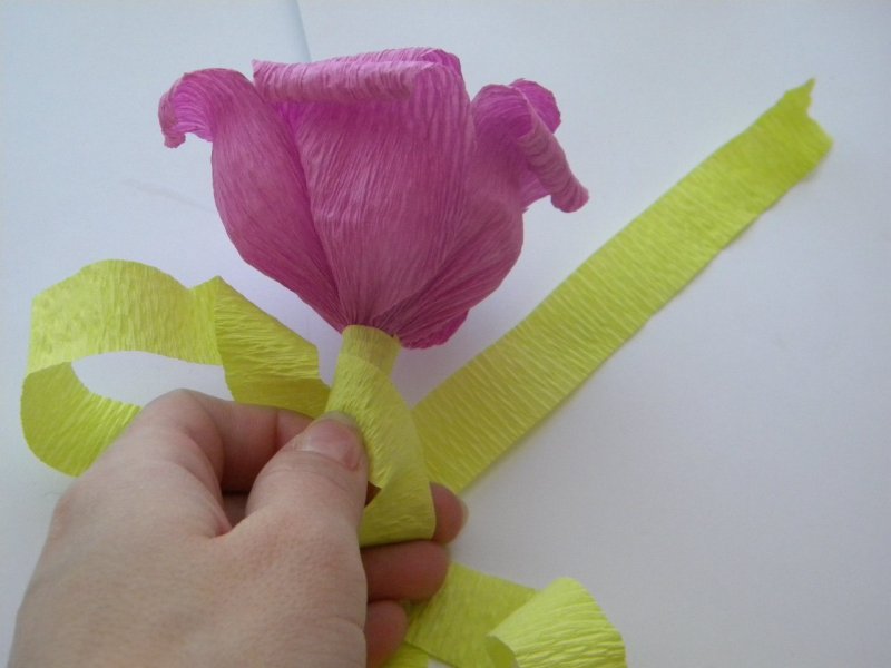 Гофрированная бумага цветы с детьми