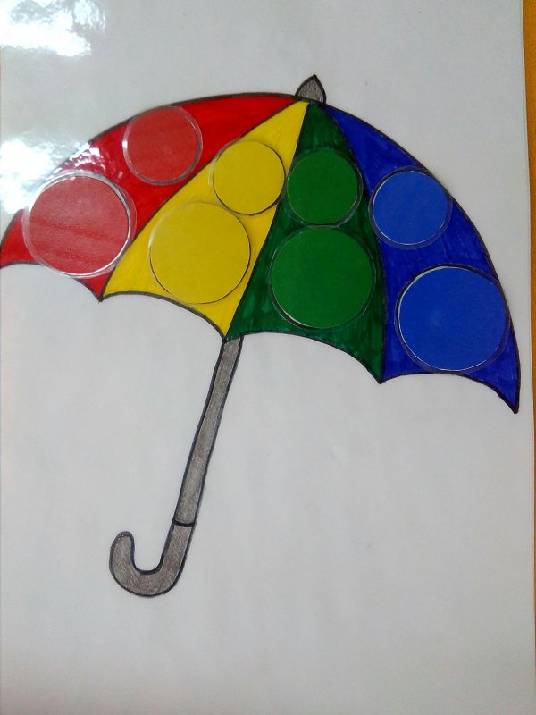 Зонтик с цветами поделка из бумаги