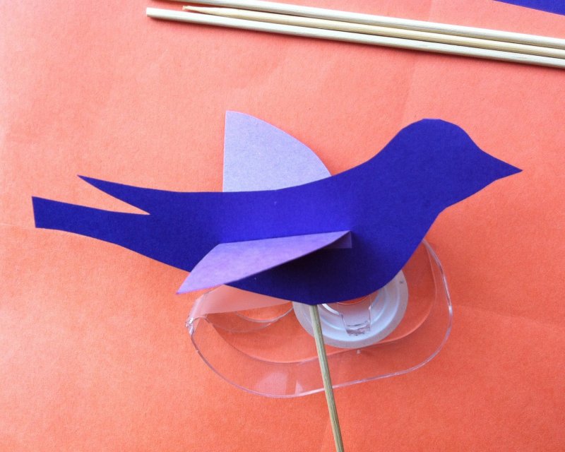 Оригами птичка