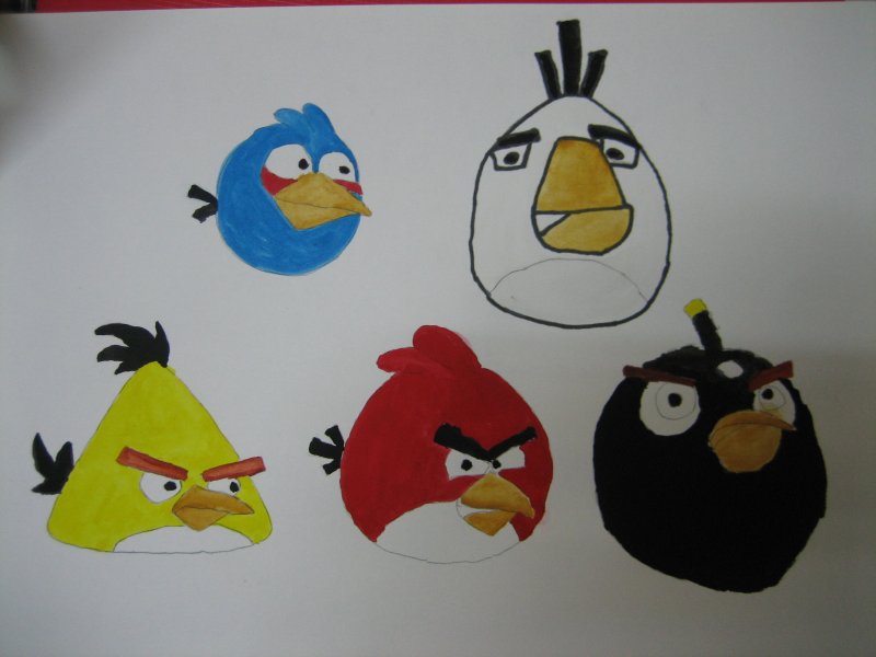 Angry Birds поделки из бумаги