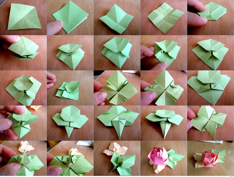 Оригами роза