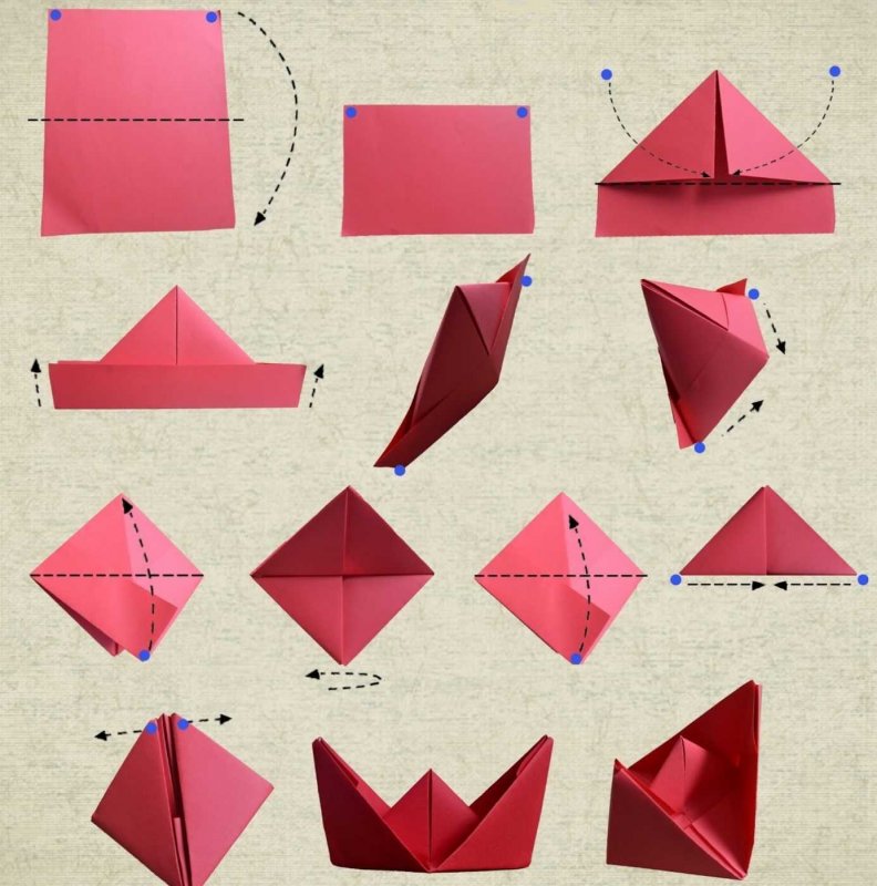 Бумажные кораблики оригами из бумаги