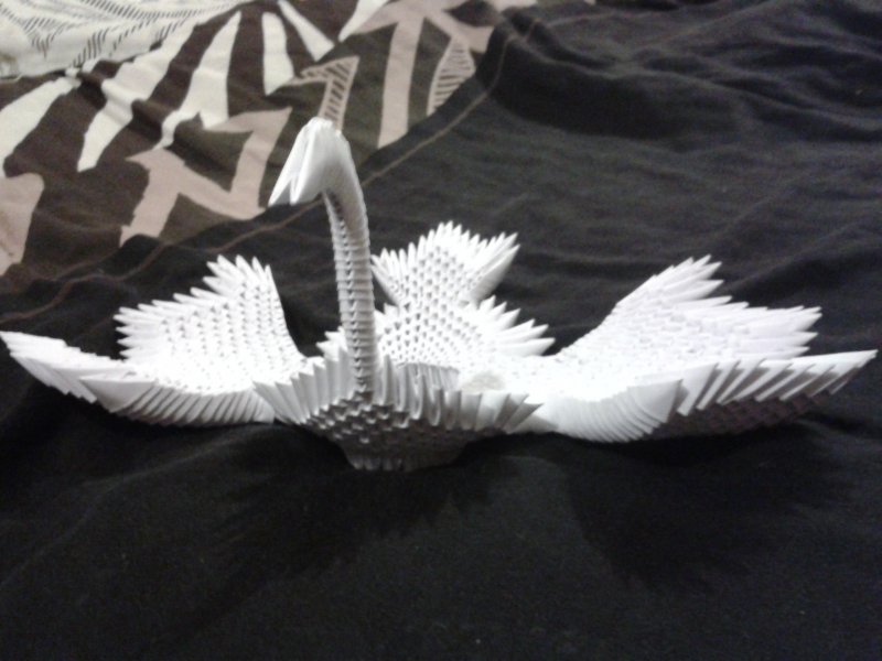 Модульное оригами из белой бумаги