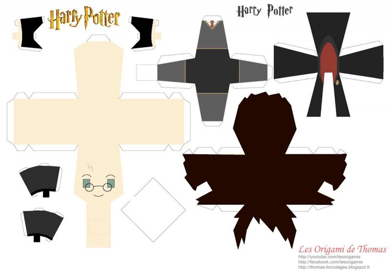 Гарри Поттер фигурки из бумаги