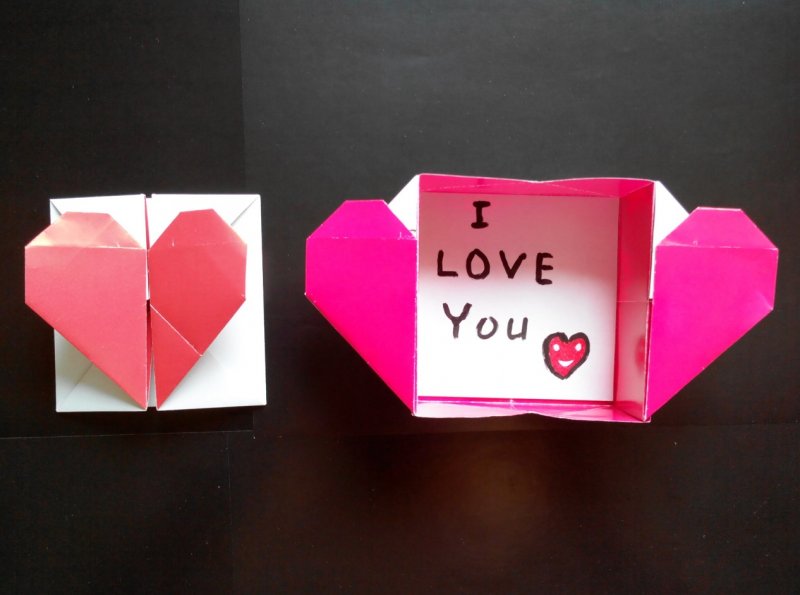 Коробка сердечко из бумаги