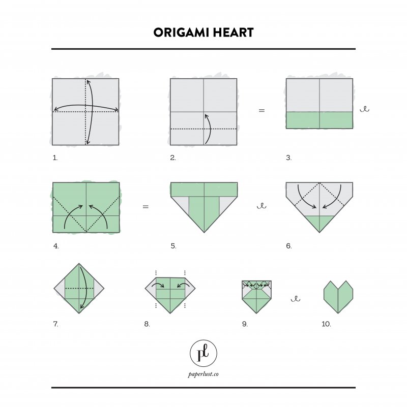 Сердечко из купюры оригами