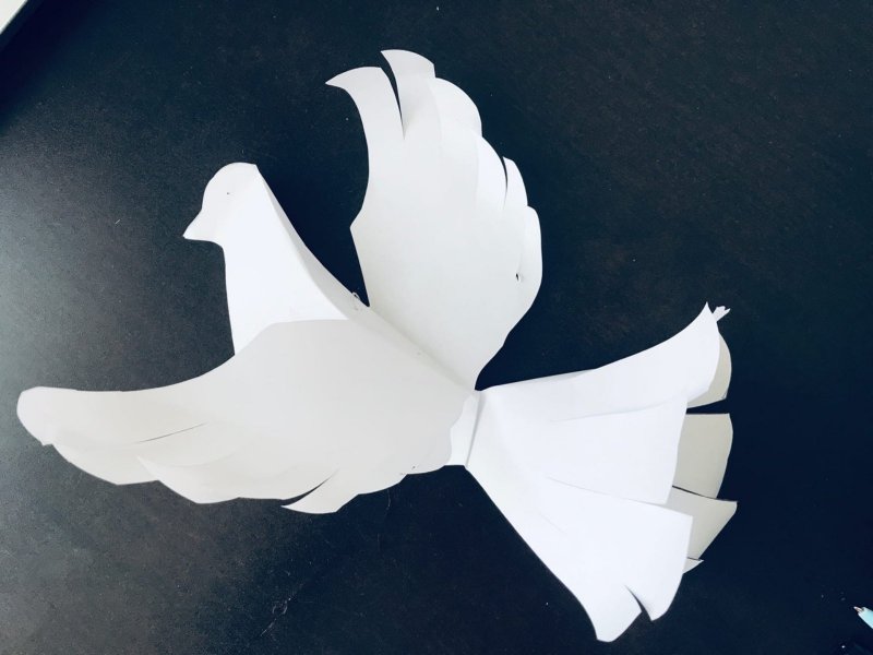 Объемные птицы из бумаги