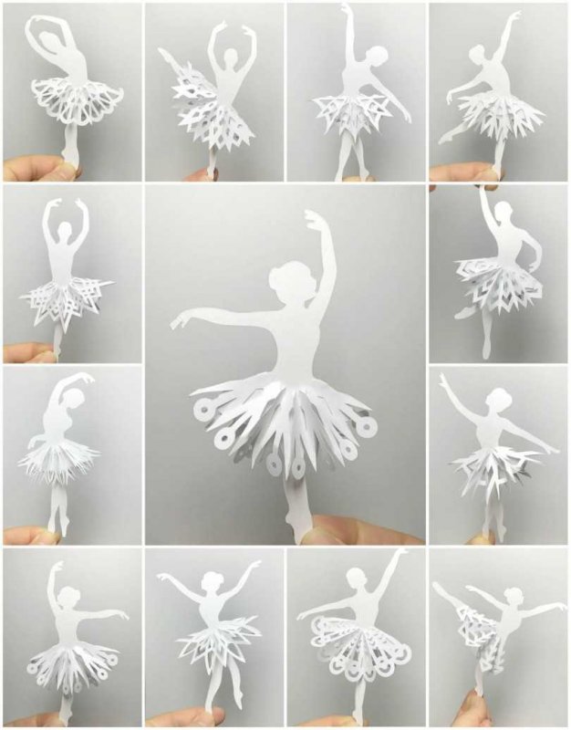 Украшения на елку балерина из бумаги