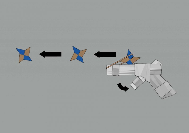 Оригами из бумаги оружие