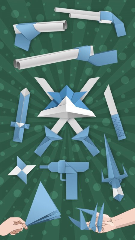 Оригами пистолет