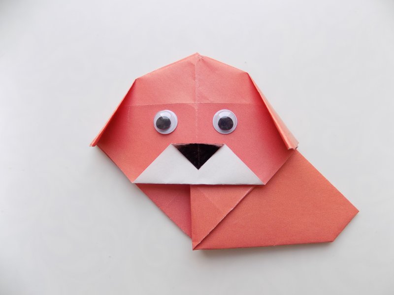 Собачка в технике оригами