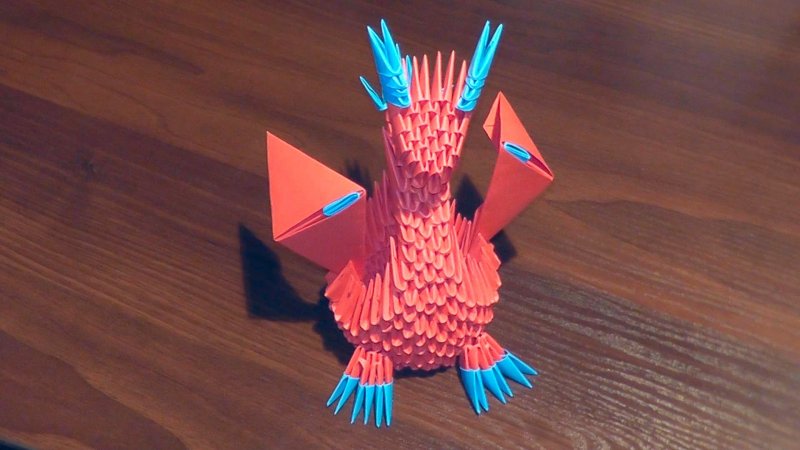 Модульное оригами змей Горыныч
