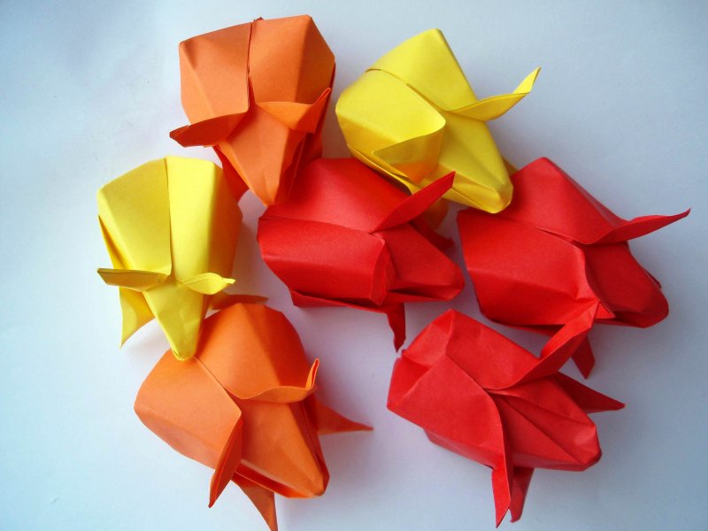 Оригами тюльпан