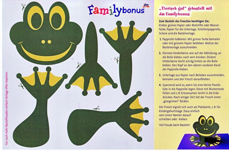 Лягушка из цветной бумаги для детей