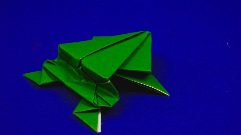 Оригами лягушка пошагово
